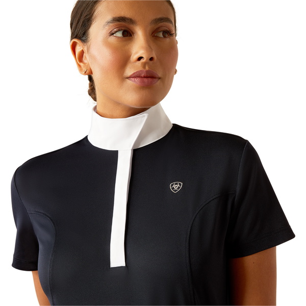 2025 Ariat Womens Aptos Short Sleeve Show Shirt 10055259 - Show Navy